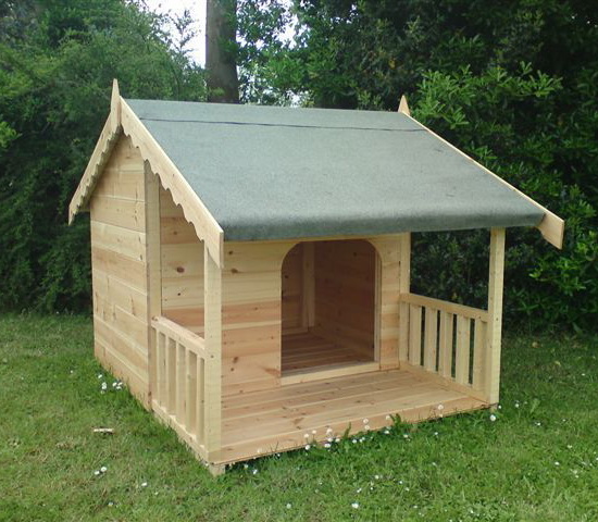 будка-домик для одной собаки спереди